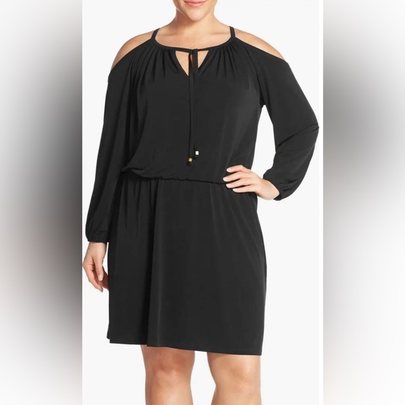 Michael Kors Cold Shoulder Chambray Dress - Picture 10 of 11